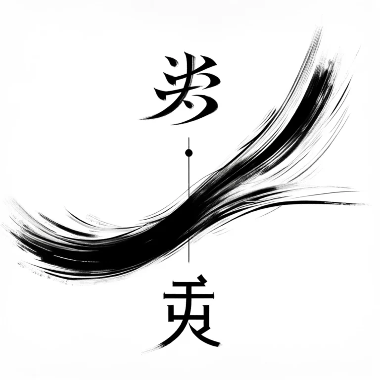 a stark and elegant contrast between two different language scripts, connected by a simple flowing line symbolizing the translation process. The simplicity and fluidity of this piece really emphasize the art of communication across languages. 🖌️✨